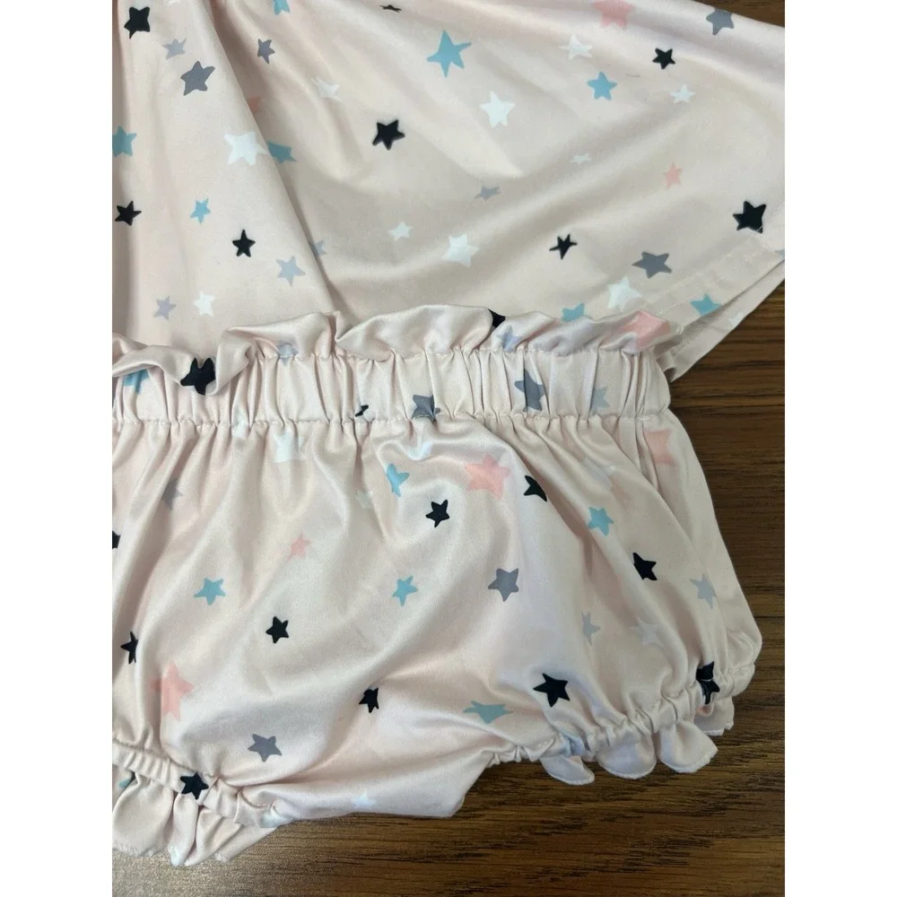 12-18m Eliza Cate & Company Twirl Dress Bloomers NWT Stars Peter Pan Collar‎